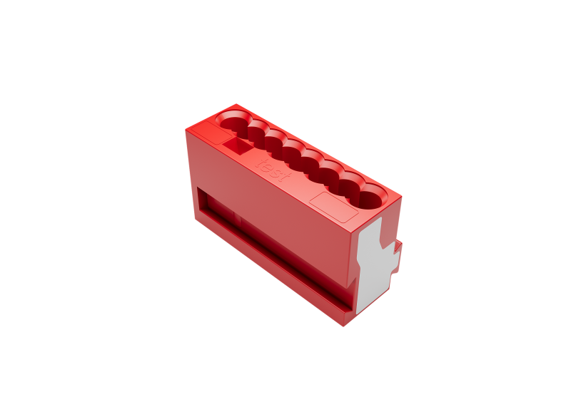 Zennio 8-conductor micro connector for junction boxes. Red — Pack of 10