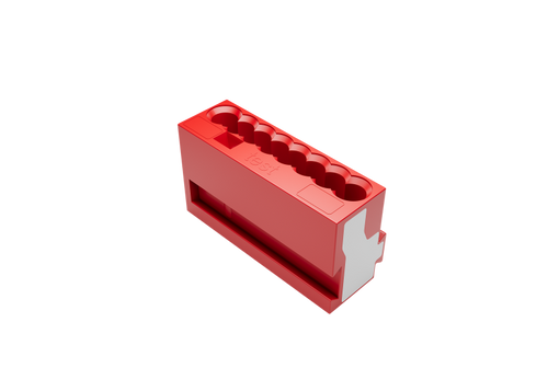 Zennio 8-conductor micro connector for junction boxes. Red — Pack of 10
