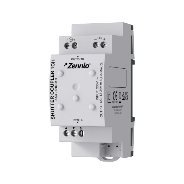 Zennio AC/DC Shutter coupler for one channel