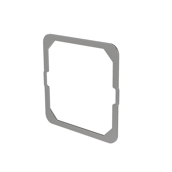 Zennio Metallic levelling plate for Flat 55 RGB and Tecla 55 RGB families, 1 mm — Pack of 10