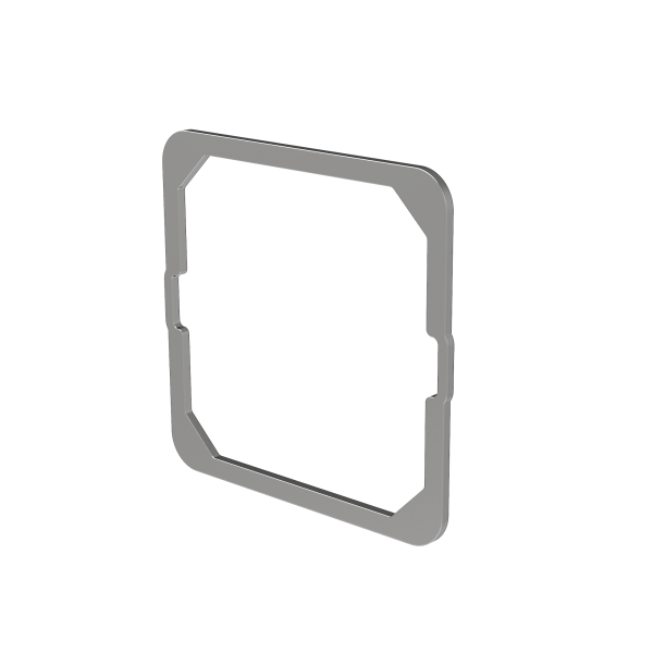 Zennio Metallic levelling plate for Flat 55 RGB and Tecla 55 RGB families, 1.5 mm — Pack of 10