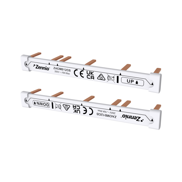 Zennio Comb busbar for MAXinBOX 12, Upper and lower comb