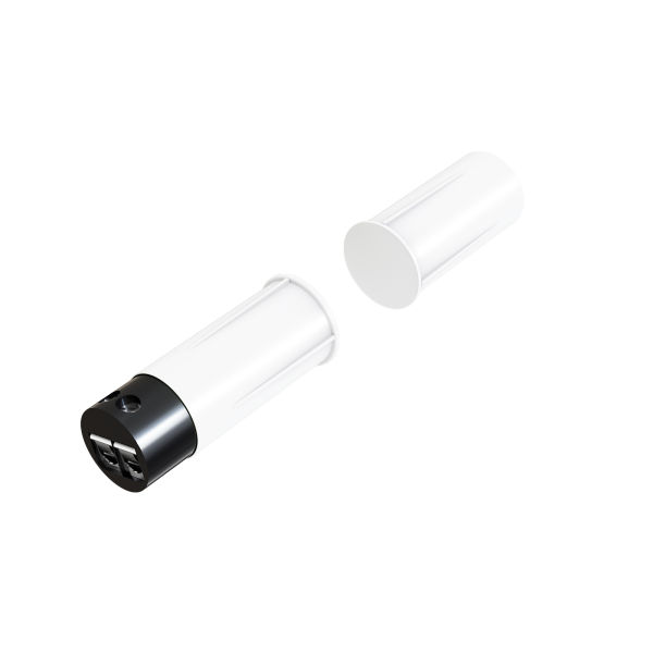 Zennio Magnetic contact for flush mounting in aluminum, wooden or PVC door or window — White