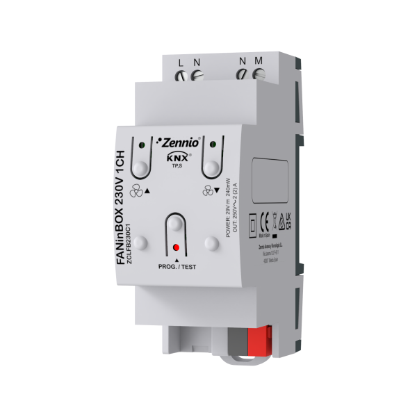 Zennio FANinBOX 230V 1CH – Ceiling fan controller 3-speeds @230VAC