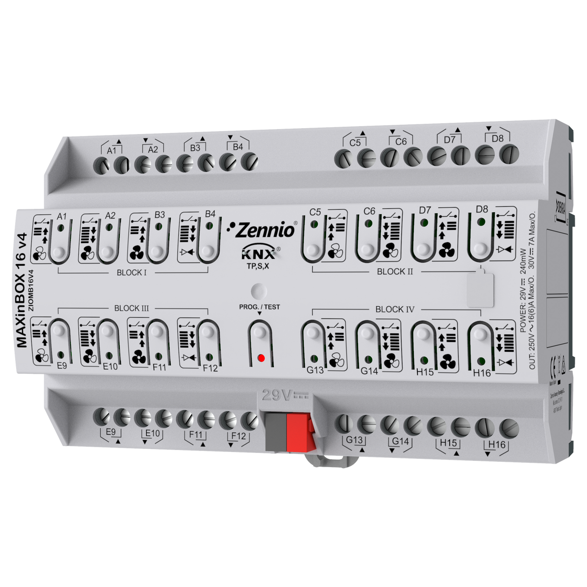 Zennio MAXinBOX 16 v4 – KNX multifunction actuator with KNX Secure, 16 outputs 16A