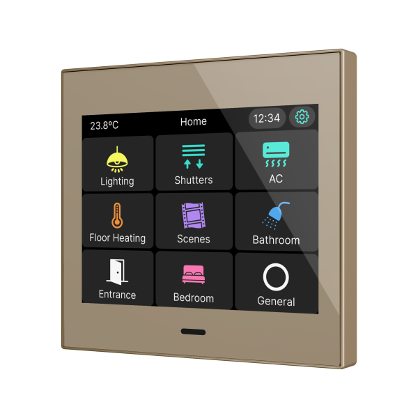 Zennio CX35 – KNX capacitive touch panel 3,5" — Champagne
