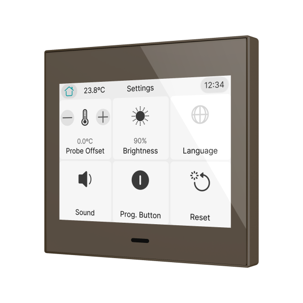Zennio CX35 – KNX capacitive touch panel 3,5" — Mocha