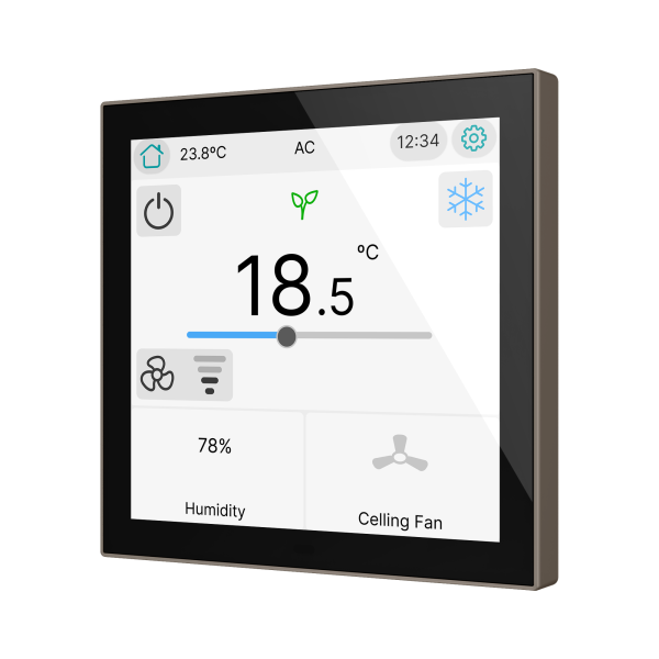 Zennio CX40 – KNX capacitive touch panel 4" — Mocha