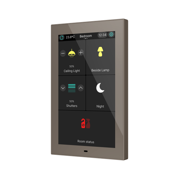 Zennio CX50 – KNX capacitive touch panel 5" — Mocha
