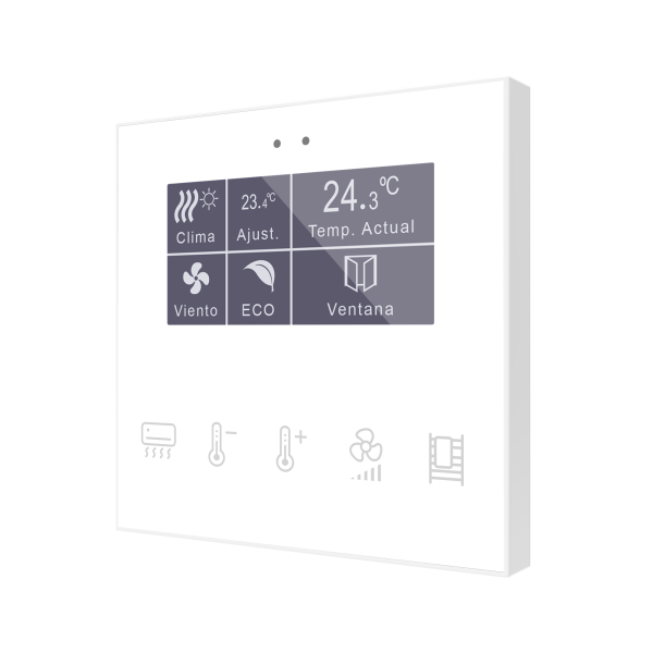 Zennio Flat Display v2 – Capacitive switch with display and humidity sensor
