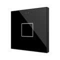 Zennio Flat RGB 1 – Glass capacitive push button, 1 button — Anthracite