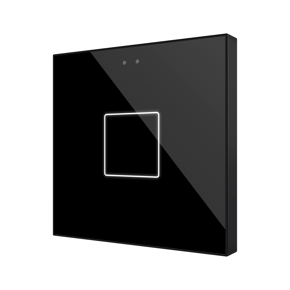 Zennio Flat RGB 1 – Glass capacitive push button, 1 button — Anthracite