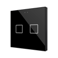 Zennio Flat RGB 2 – Glass capacitive push button, 2 buttons — Anthracite