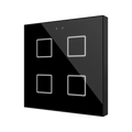 Zennio Flat RGB 4 – Glass capacitive push button, 4 buttons — Anthracite