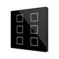 Zennio Flat RGB 6 – Glass capacitive push button, 6 buttons — Anthracite