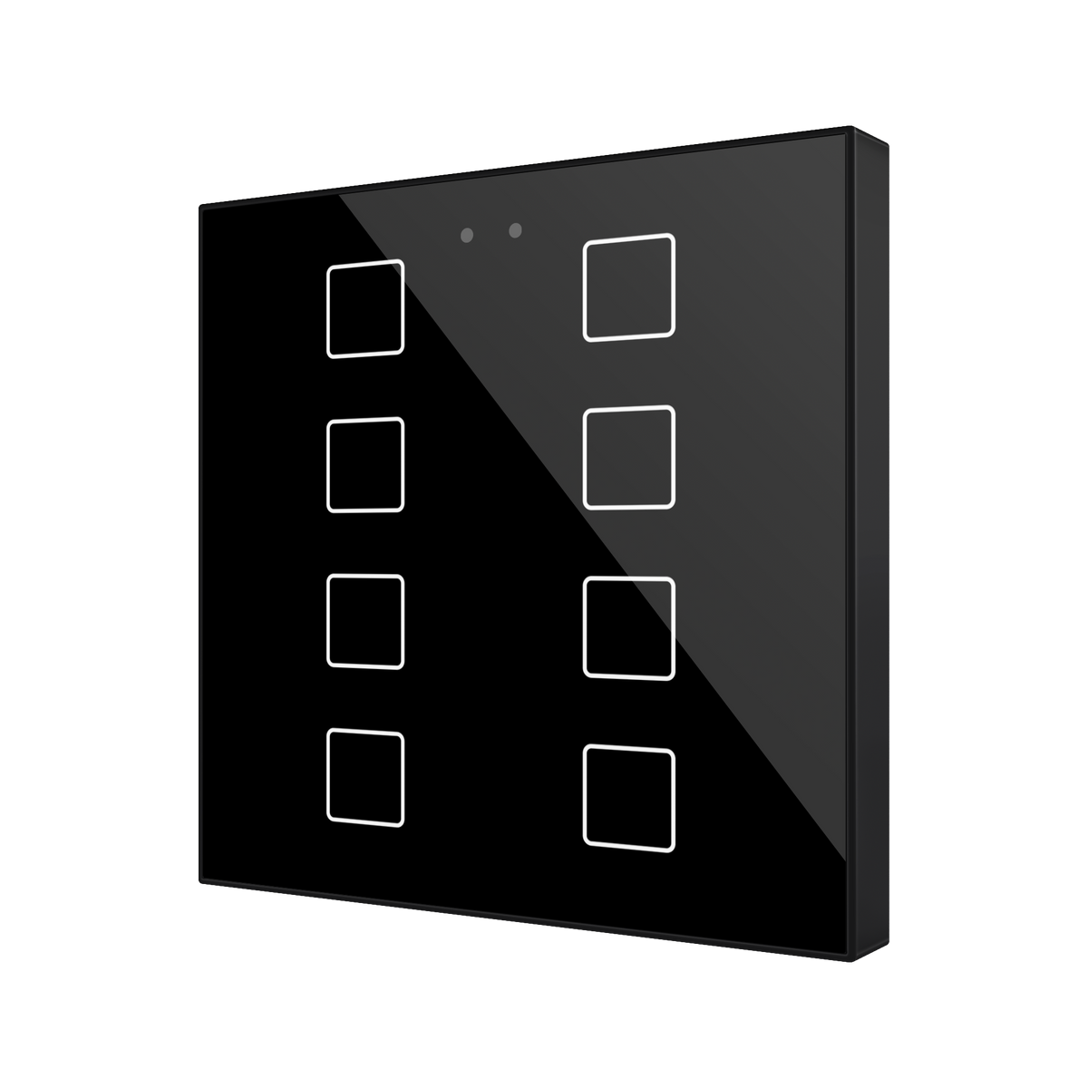 Zennio Flat RGB 8 – Glass capacitive push button, 8 buttons — Anthracite