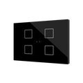 Zennio Flat XL X4 – Glass capacitive push button, 4 buttons — Anthracite