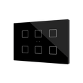 Zennio Flat XL X6 – Glass capacitive push button, 6 buttons — Anthracite