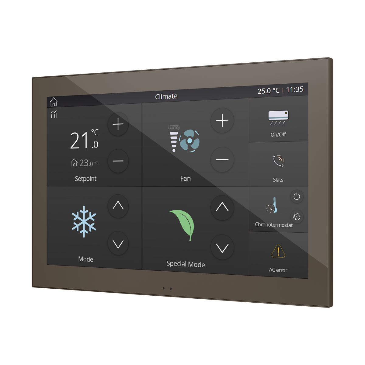 Zennio Z100 – Color capacitive touch panel (10" display) — Mocha