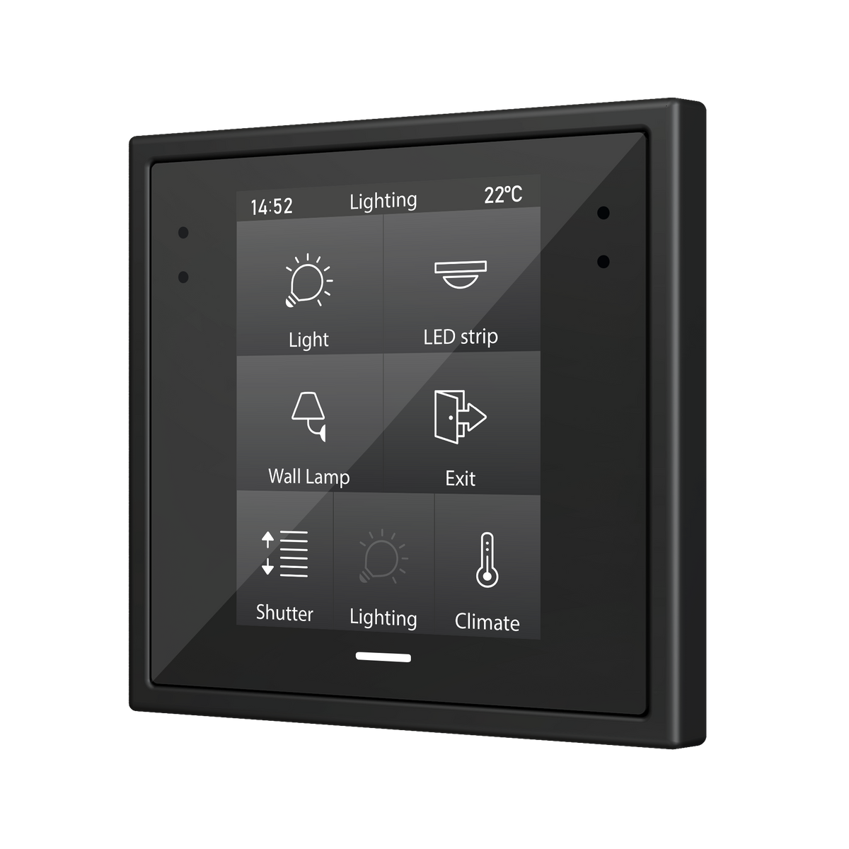 Zennio Z28 – Capacitive touch panel (2.8" display) for 70x70 frames (frame not included) — Anthracite
