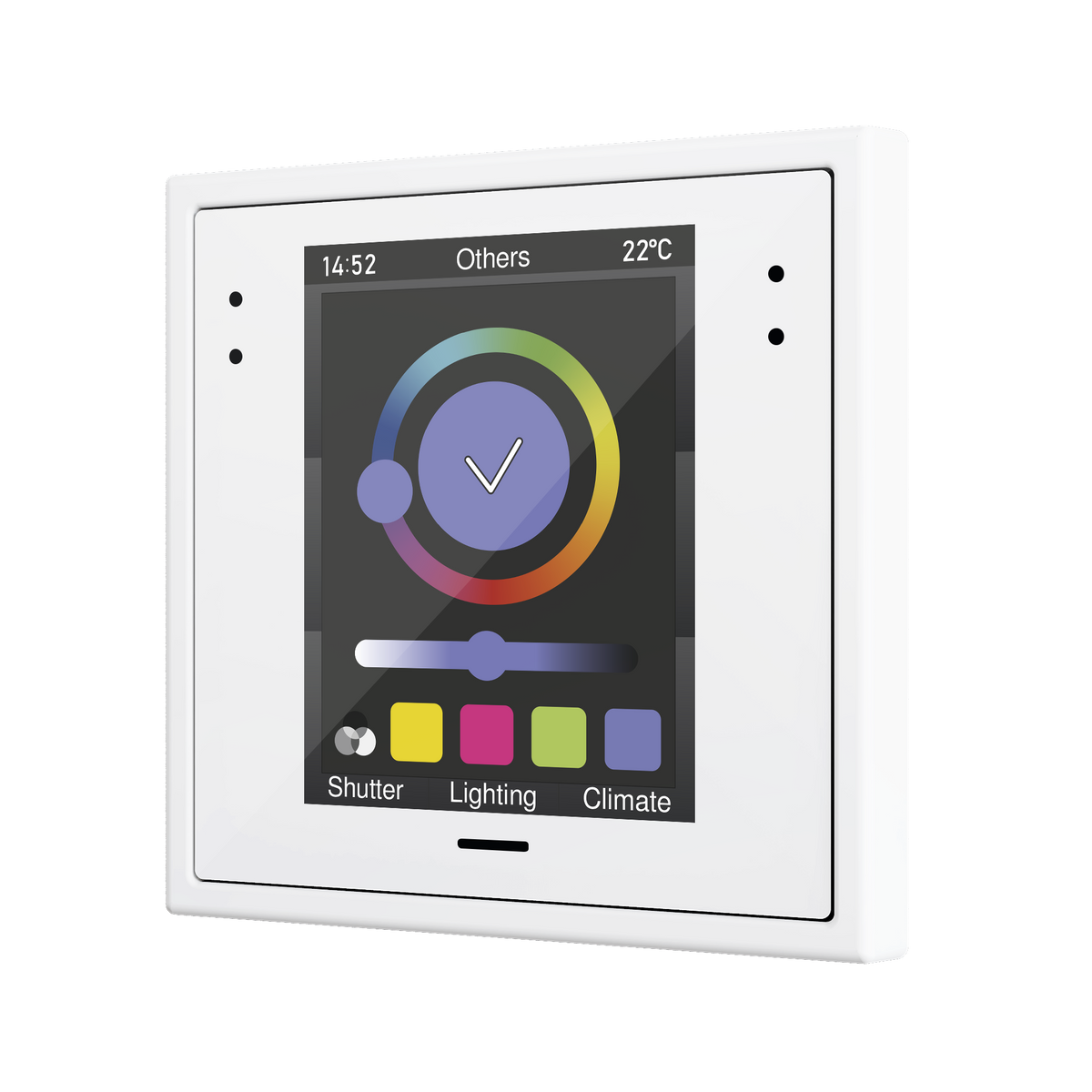 Zennio Z28 – Capacitive touch panel (2.8" display) for 70x70 frames (frame not included) — Mocha