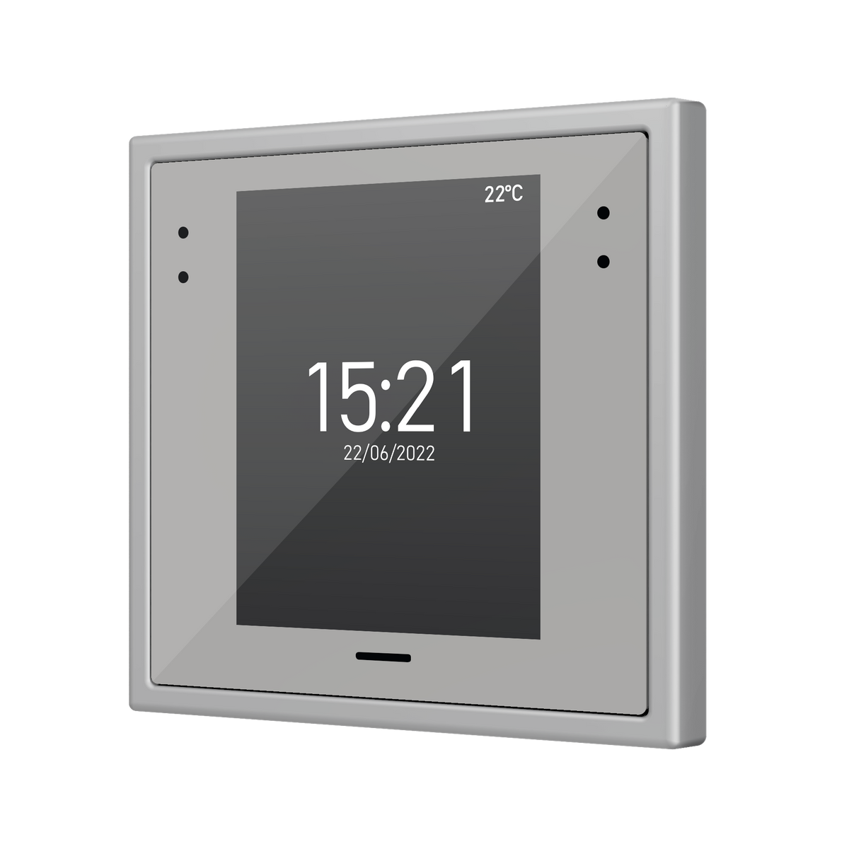 Zennio Z28 – Capacitive touch panel (2.8" display) for 70x70 frames (frame not included) — Silver