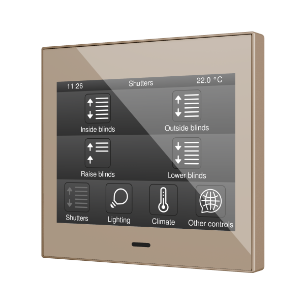 Zennio Z35 v3 – Capacitive touch panel — Champagne
