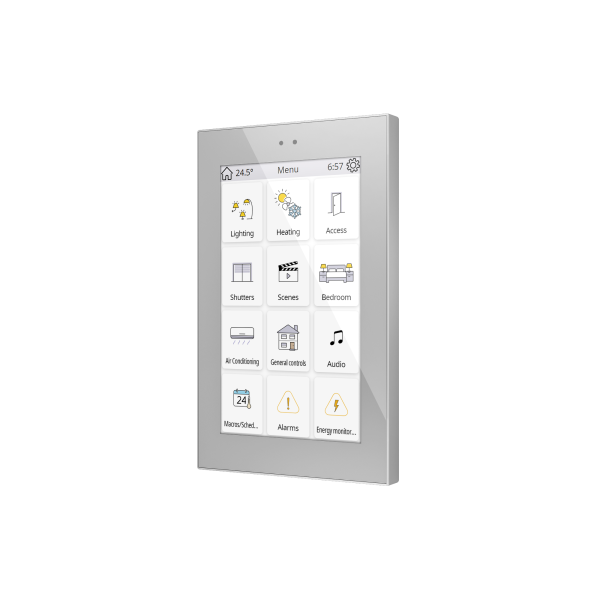 Zennio Z50 – Color capacitive touch panel (5" display) — Silver