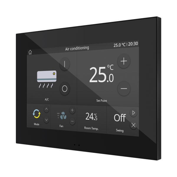 Zennio Z70 v2 – Color capacitive touch panel (7" display) — Anthracite