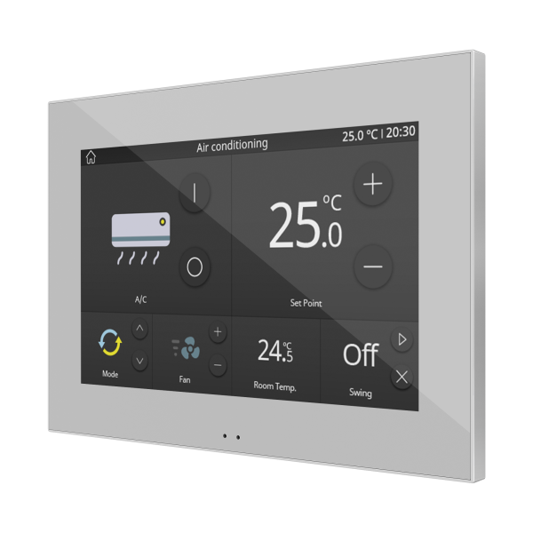 Zennio Z70 v2 – Color capacitive touch panel (7" display) — Silver